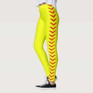 Leggings Jaune clair Fastpitch Softball Players Sports