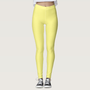 Leggings Jaune couleur solide clair moyen,