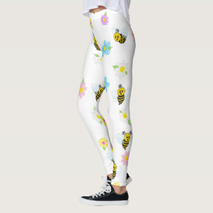 Leggings Jaune d'abeille à bandes noires Abeille bourdon Co