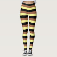 Jaune pâle, noir et Brown rayures