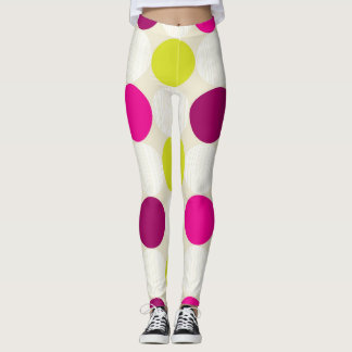 Leggings Jaune pois violette et jaune
