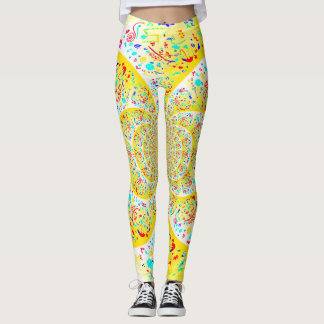 Leggings Jaune spirale