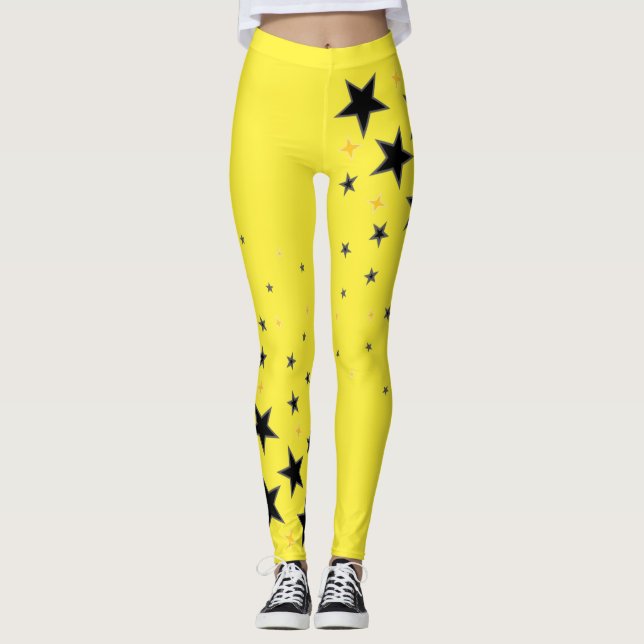 Leggings jaune super étoile (Devant)