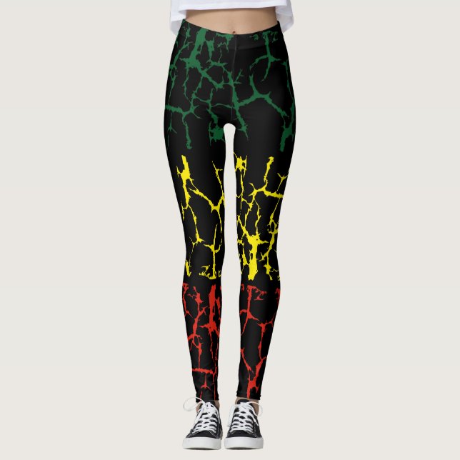 Leggings Jaune vert. Red (Devant)