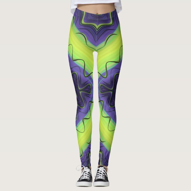 Leggings ~ jaune violet ~ Original (Devant)