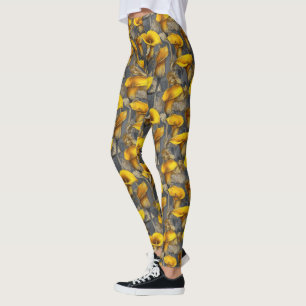 Leggings Jaunes lis calla athlétiques Éclatent la fête des