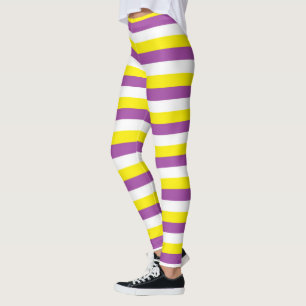Leggings Jaunes, violets et blancs