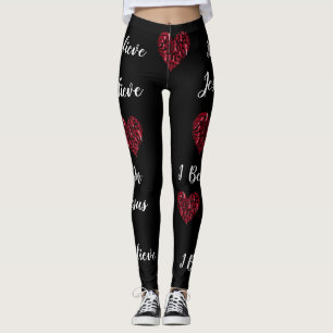 Leggings Je crois aux guêtres des femmes de Jésus