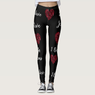 Leggings Je crois aux guêtres des femmes de Jésus