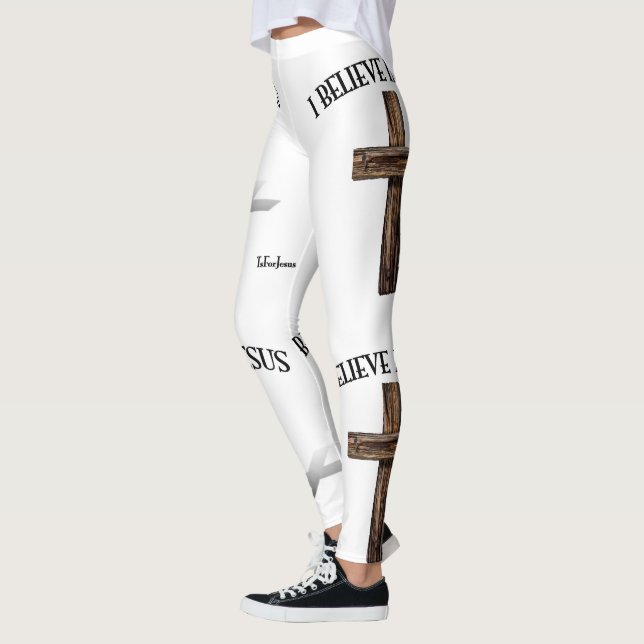 Leggings Je Crois En Jésus Avec Des Jambes Croisées (Gauche)