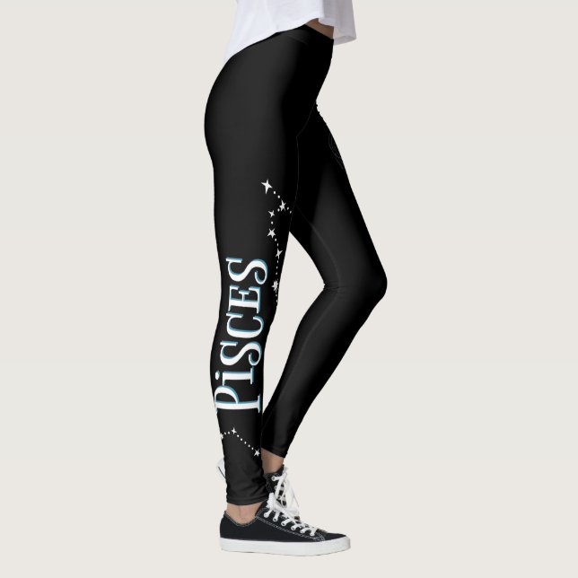 Leggings Je suis une fille de pêche. Symbole Zodiaque tenda (Droite)
