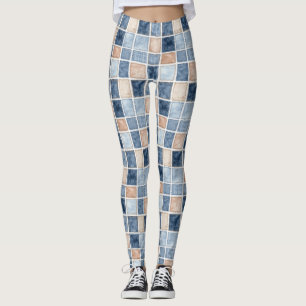 Leggings Jean bleu en denim de crème factice