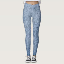 Leggings Jeans Blue florat Moderner Schwarzer Chic