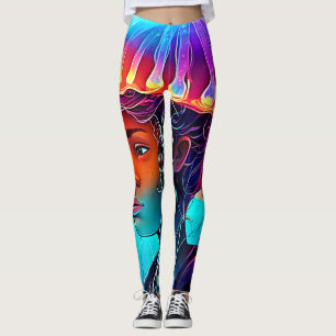 Leggings Jellyfish Girl Art