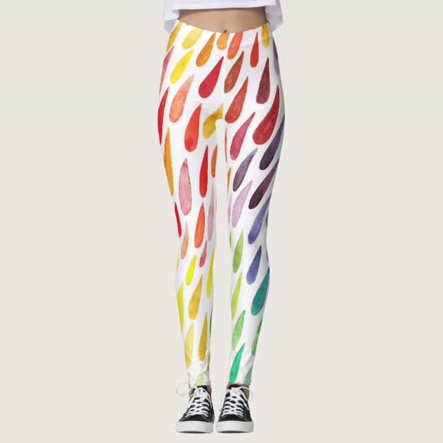 Leggings Jeu d'éclaboussures couleur aquarelle (Devant)