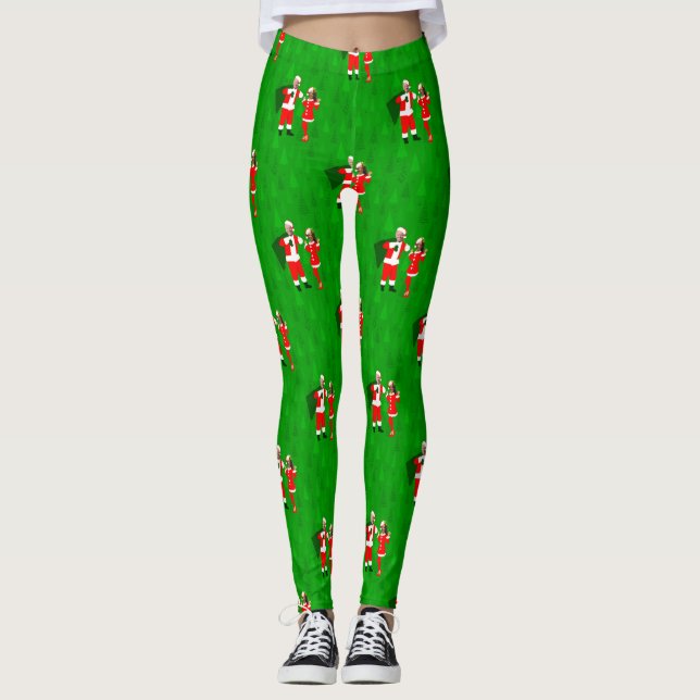 Leggings joe biden père Noël kamala harris arbres de Noël (Devant)