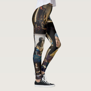 Leggings Johannes Vermeer - Patchwork de chefs-d'oeuvre