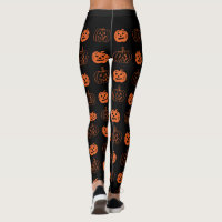 Joli Black Orange Jack-o'-lantern Motif Halloween