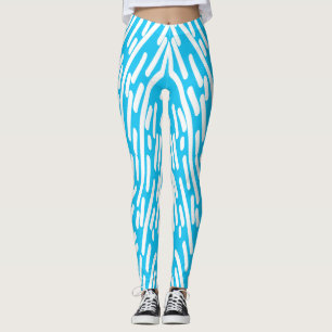 Leggings Joli blanc et sarcelle classique "Ratti_Creative_A