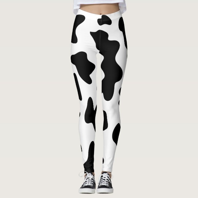 Leggings joli cowboy noir et blanc à la ferme empreinte de  (Devant)