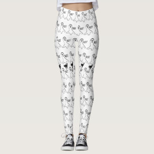 Leggings Joli fantôme Chat noir Halloween