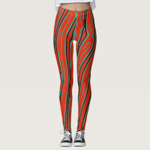 Leggings Joli motif abstrait rouge "Ratti_Creative_Arts"