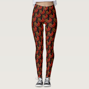Leggings Joli motif d'art abstrait bohème élégant moderne #