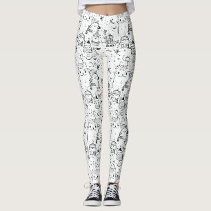 Leggings Joli motif de Noël en hiver à dessiner (4)