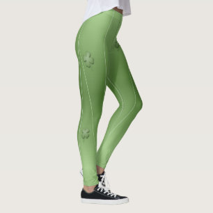 Leggings Joli motif de trèfle irlandais