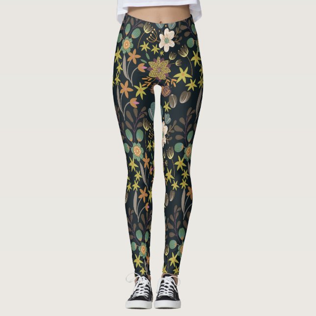Leggings Joli motif floral (Devant)