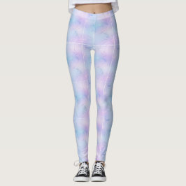 Leggings Joli Pastel Marbre Lavande Ciel bleu rose