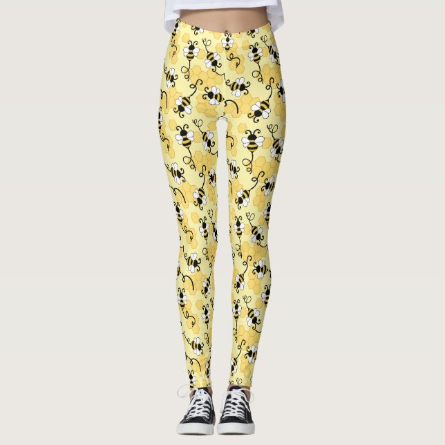 Leggings Joli petit motif abeilles (Devant)