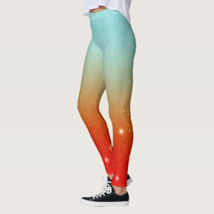Leggings Jolie Aqua Graduation à Rouge/Orange >Leggings Fil