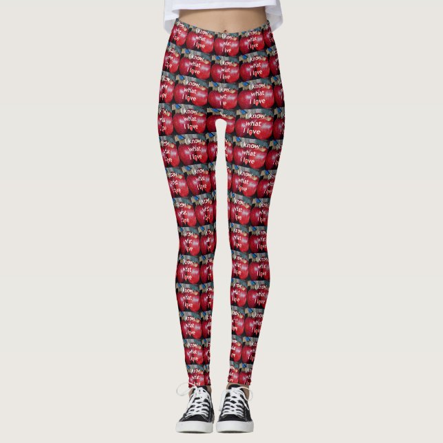 Leggings Jolie Extraordinaire Pommes rouges maison week-end (Devant)