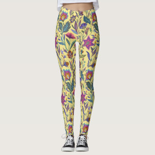 Leggings Jolie florale victorienne pour son l Jaune