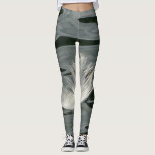 Leggings Jolie plume blanche