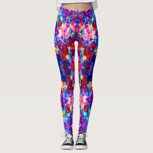 Leggings Jolie texture de bijoux abstraits colorés