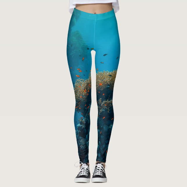 Leggings Jolies Poissons Et Barrière (Devant)