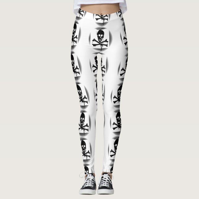 Leggings Jolly roger du Drapeau pirate (Devant)