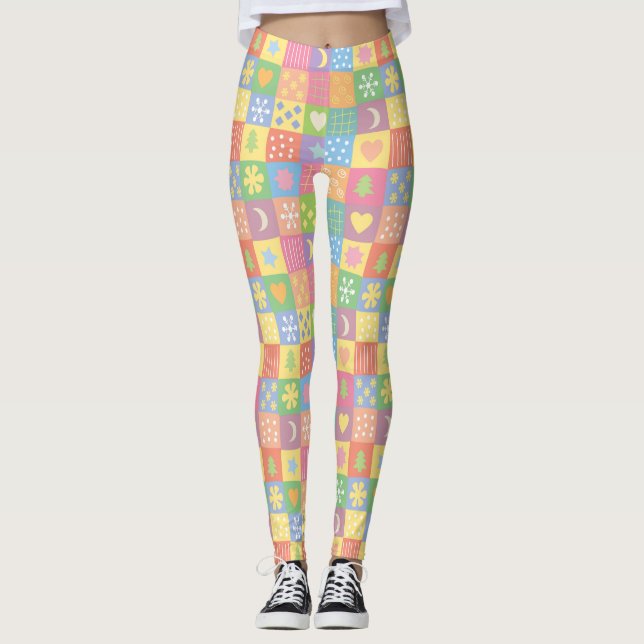 Leggings JollyKins Pastel Patchwork (Devant)