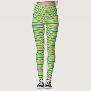 Leggings Jote Green Stripes St. Patricks Day