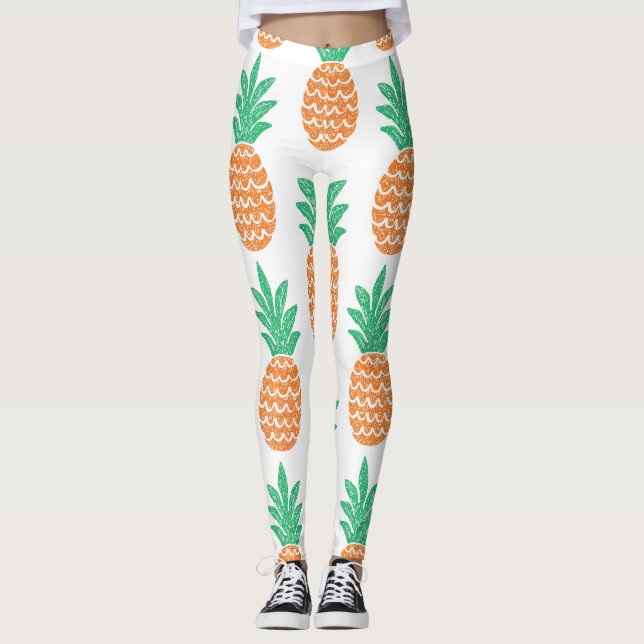 Leggings Jouer à l'ananas : Plaisir Motif amusant. (Devant)