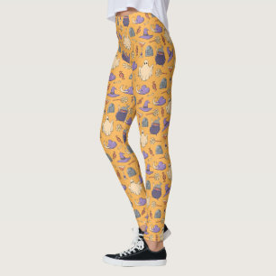 Leggings Jouer des fantômes d'Halloween et des sorcières Mo