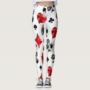 Leggings Joueur de poker Joueur de cartes de jouer costumes
