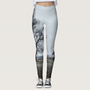 Leggings Jour d'automne gris à Prague
