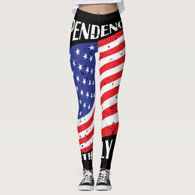 Leggings Jour de la Déclaration d'Indépendance et quatrième (Devant)