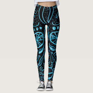 Leggings Jour de la lueur morte dans le style fait sur