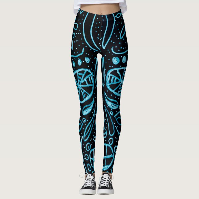 Leggings Jour de la lueur morte dans le style fait sur (Devant)