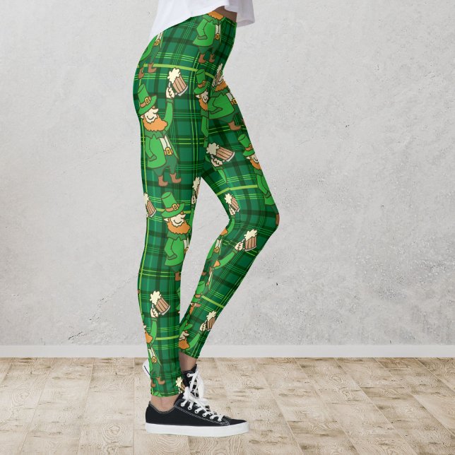 Leggings Jour de la Saint Patrick amusant Leprachaun Boire  (Créateur téléchargé)