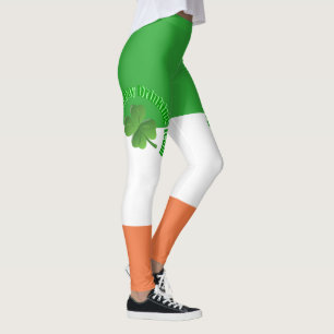 Leggings Jour de la Saint Patrick buvant le drapeau